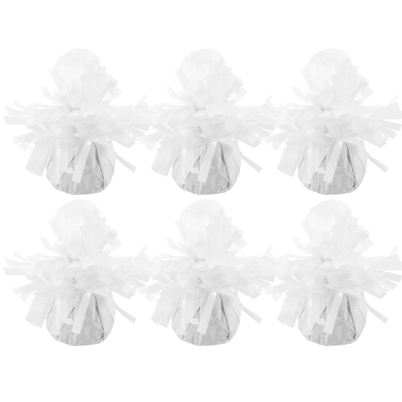 6 Pcs Balloon Bearing Block Floating Pendant Holiday Party Decoration Supplies (White) 6pcs Wedding Weights Balloons Blocks