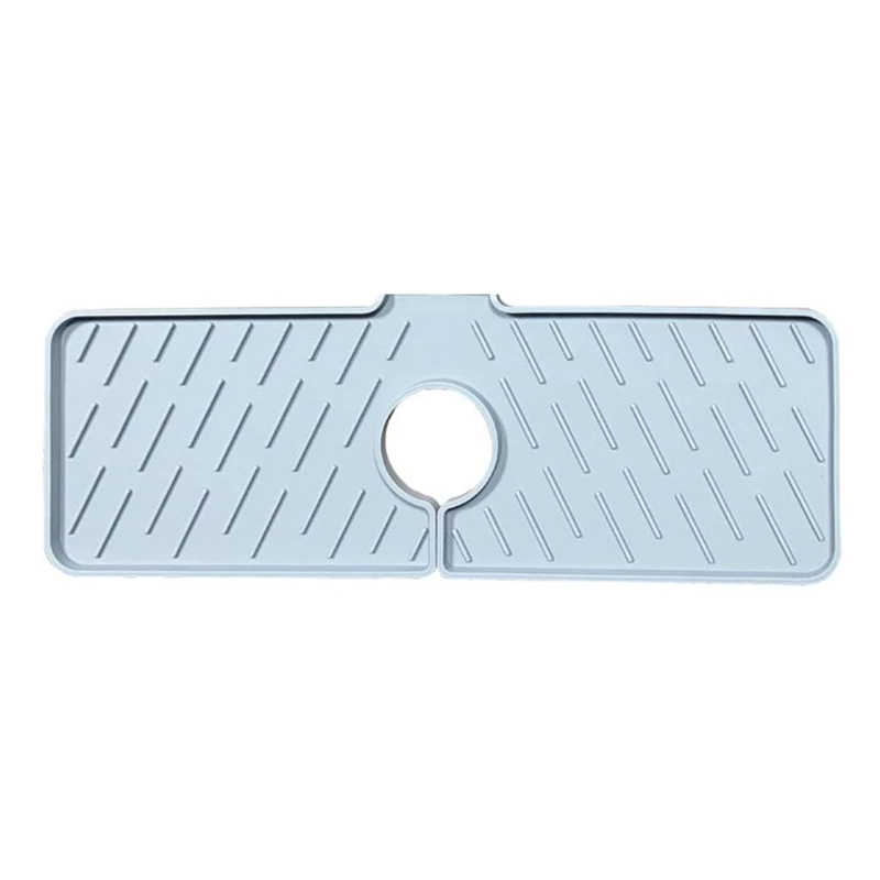 Bathroom Faucet Water Catcher Mat Draining Pad Rubber Drying Mat for Kitchen Drip Protector Splash Countertop Durable