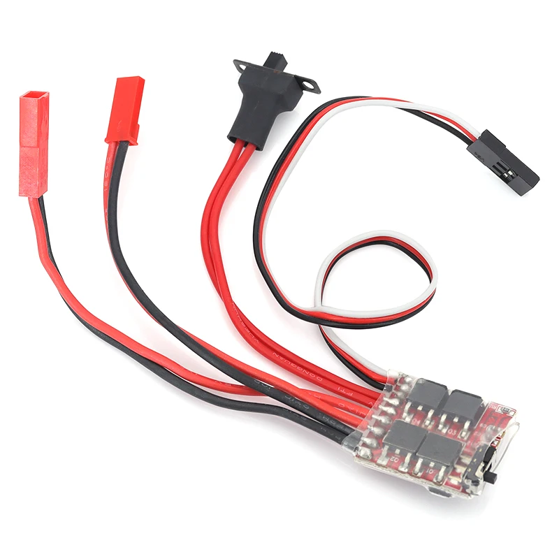 20A 4.8V-8.4V Mini Brushed ESC Electronic Speed Controller for 2S Li-ion Battery RC Car