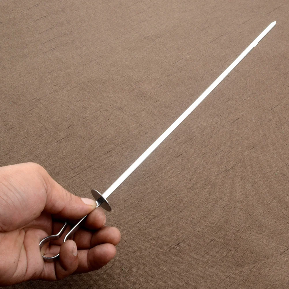 

20Pcs Barbecue Skewers Stainless Steel Flat Needles Reusable Meat Grill Forks Outdoor Cooking Supplies Resuable Meat Grill Forks