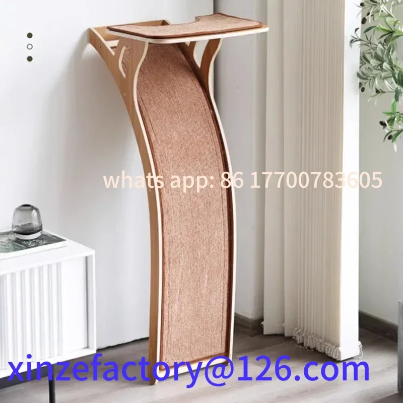 

Customizable Wooden Cat Scraper Climbing Frame Toys Large Cat Ladder Slide Scratching Board Kitty Tower Tree Jumping Platform wi