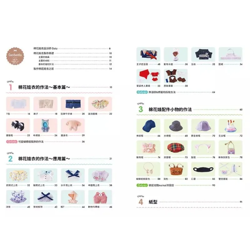 Cotton Doll Sewing Tutorial Book Clothes Tailor Complete Guide Stage Costumes X Casual Wear X Holiday Themed Outfits Pattern