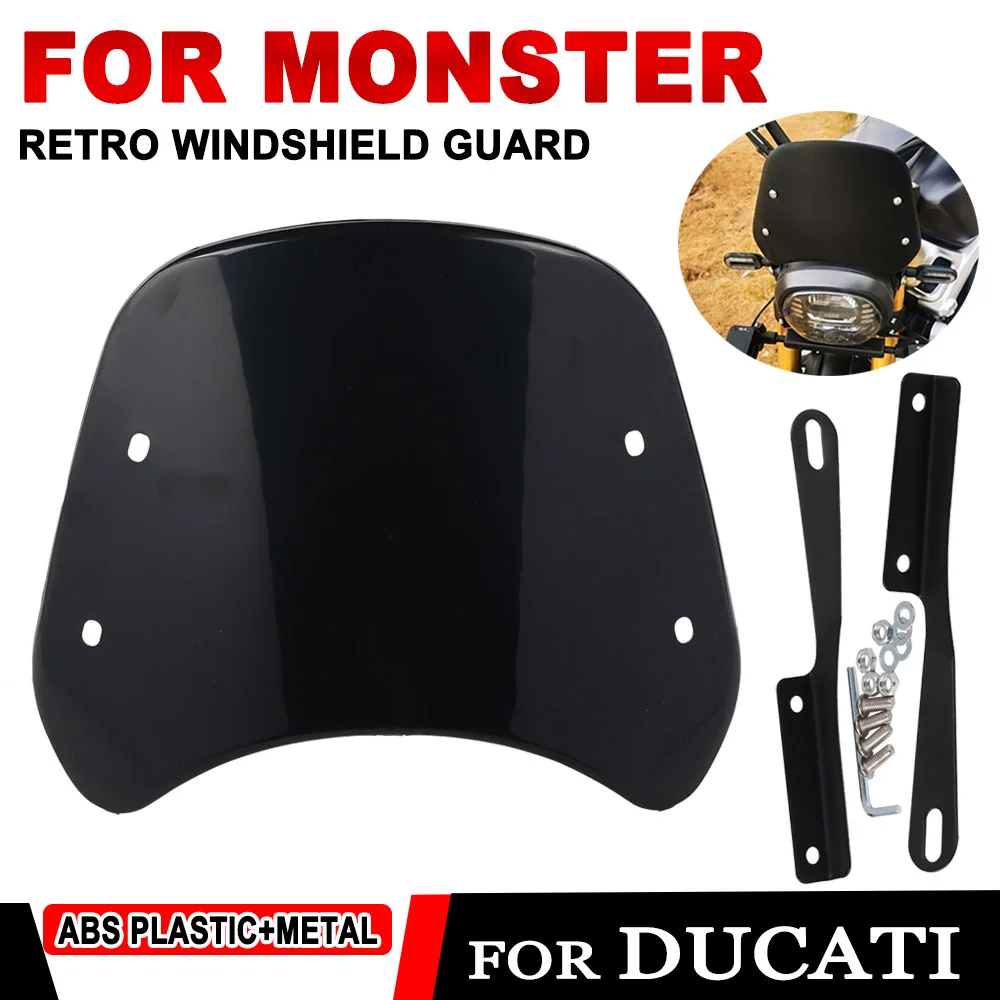 For Ducati Monster 400 600 620 695 750 900 996 1000 S2R S4R Accessories Windshield Wind Deflector Windscreen Fairing Guard Cover