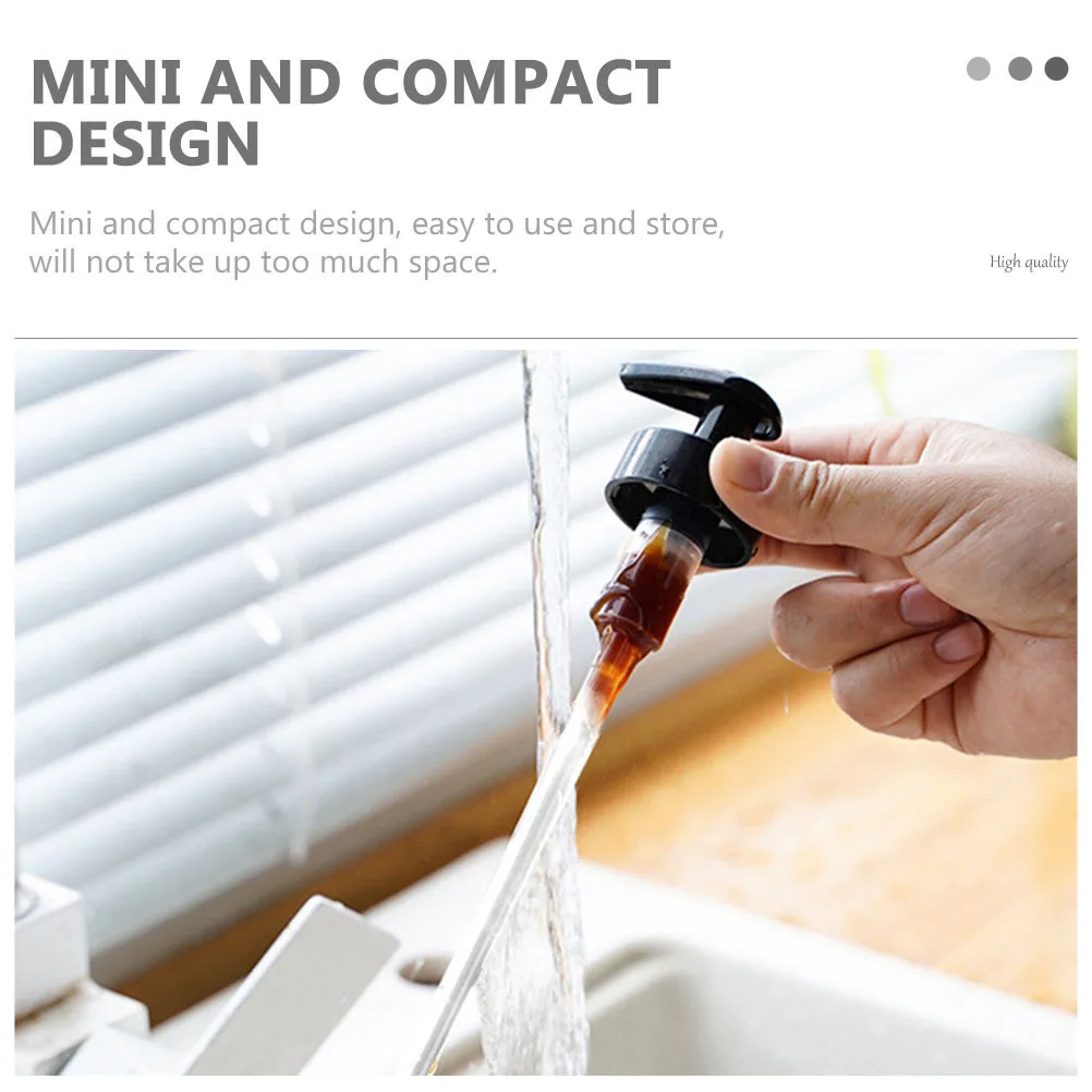 10 juegos de boquilla de prensa para botella de salsa de ostras, bomba de plástico de repuesto, Mini cabezal de bomba compacto para botella de salsa de cocina para jarabe de salsa de ketchup