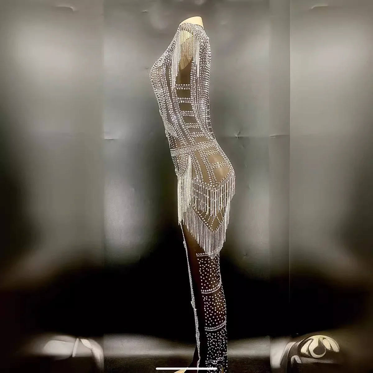 생일 다이아몬드 럭셔리 드레스 우아한 민소매 술 크리스탈 페르시 칵테일 플래시 가운 Femme Chic Et Élégante 파티 드레스