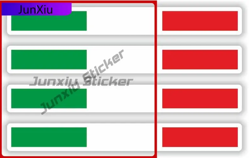 

4x Italy Stripes Flag Sticker Italy Stripe Suv Car Decals Rv Stickers Funny Decorations For Pictures Waterproof Decals Decorativ
