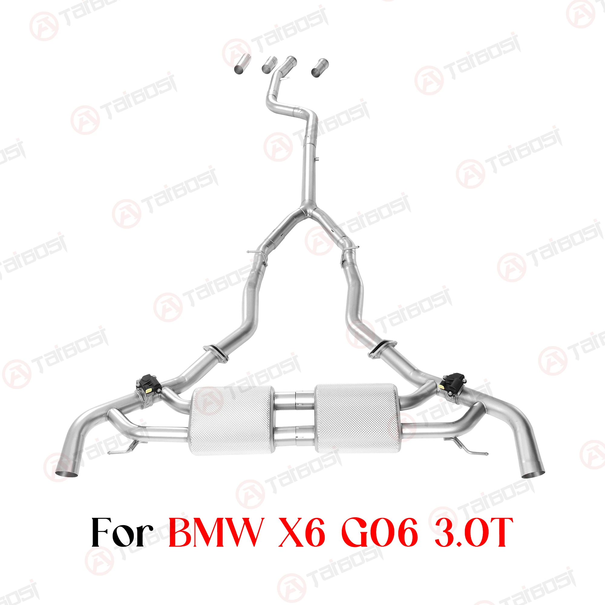 Catback Exhaust System For 2019-2022 BMW X6 G06 B58 3.0T Taibosi Valvetronic Electric Valve Remote Control SUS304 Deep Sound