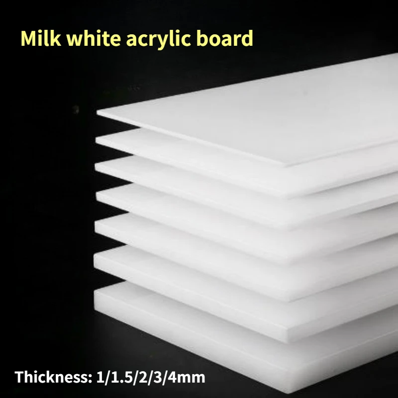 1-5pcs Thickness 1/1.5/2/3/4mm Milky White Acrylic Boards Premium PMMA Glossy Plexiglass Acrylic Plate PMMA Board