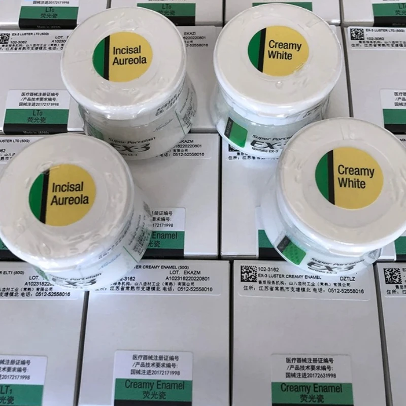 Dental Material LT0 LT1 TBlue Noritake EX-3 Porcelain Powder 50g Super Luster Metal Porceain Teeth Whitening Dental Lab Material