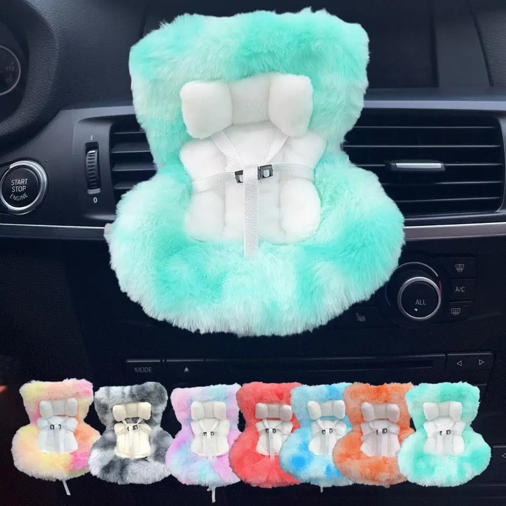 

Плюшевое автокресло для куклы с ремнем безопасности Kawaii, аксессуар для куклы, милый декор автомобиля для домашнего офиса, украшение автомобиля