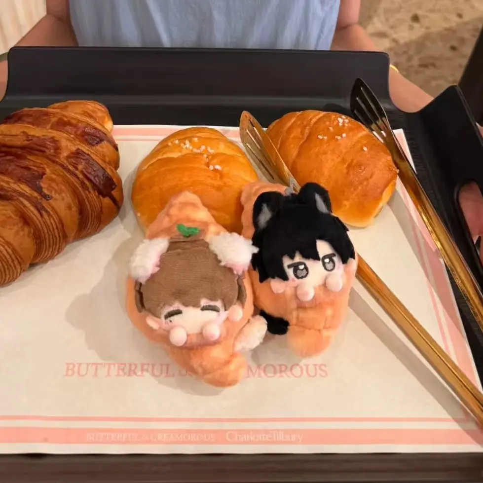 Plush Keychain 10cm Croissant Style Gu Yunchi Wen Ran From Novel Trapped In Eternal Night Cute Stuffed  Gift For Friends