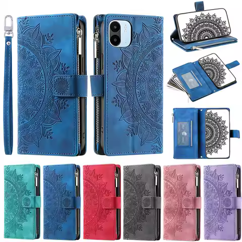 Multi Card Slots Zipper Wallet Flip Case For Samsung Galaxy A04E A04S A14 A23 A34 A54 A13 A23 A33 A53 A73 A12 A22 A32 A52 Cover