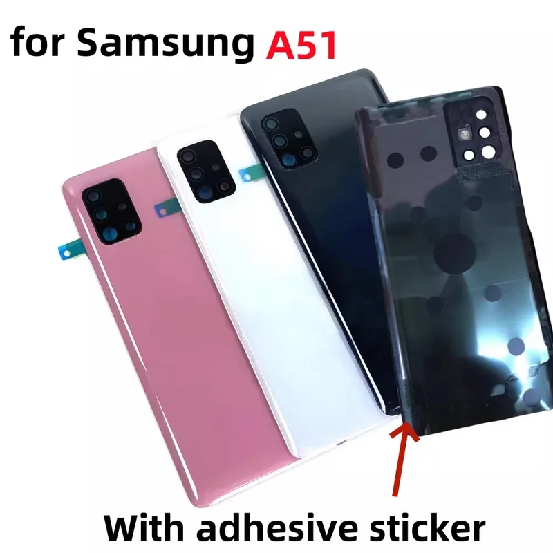 Mobile phone back cover case glass replacement for Samsung Galaxy A51 SM-A515F A516 a5160 battery cover rear door housing case