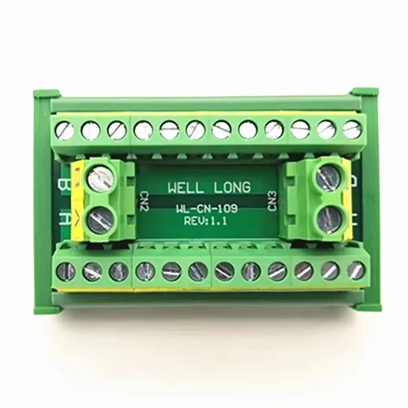 DIN Rail Installation  2*12 Screw Terminal Distribution Module Can Support multiple Module Expansion Connections