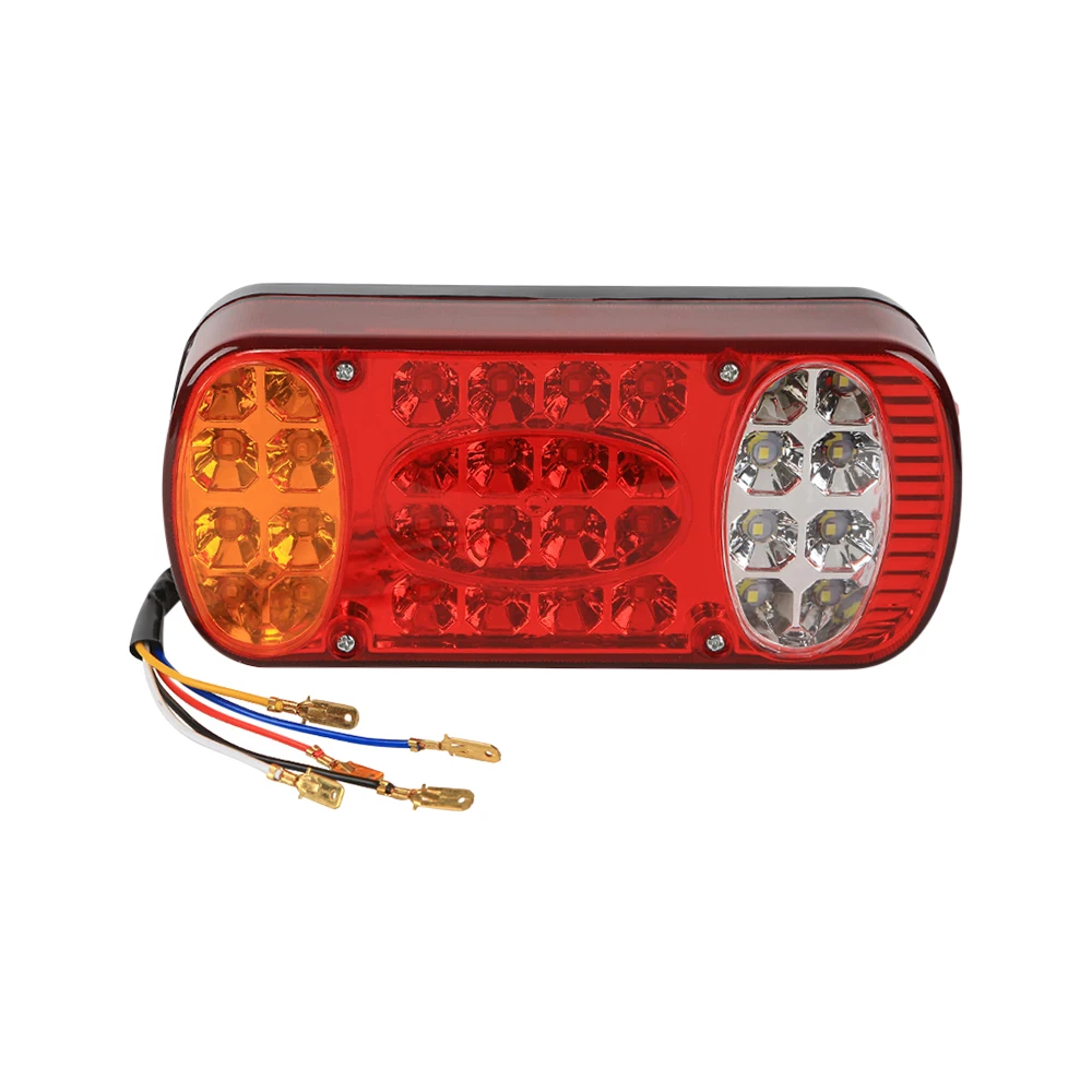 12V 24V 32 LED Car Truck Rear Stop Brake Tail Light Taillight Signal Lamp Indicator Waterproof Trailer Truck Lorry Caravans