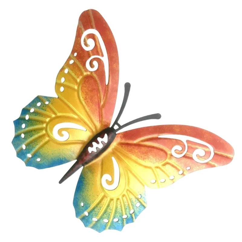 Metal Butterfly Art Decors for Bedroom or Garden Featurings Bright Natural Hues Drop Shipping