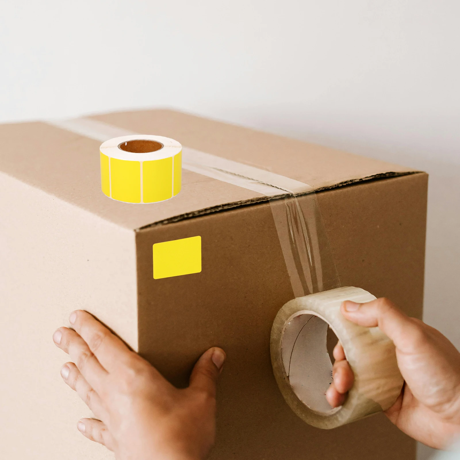 

Bright Yellow Color Thermal Paper Printable Labels for Barcode Price Tags Home Office Use Clear Adhesive Sheets for Printer