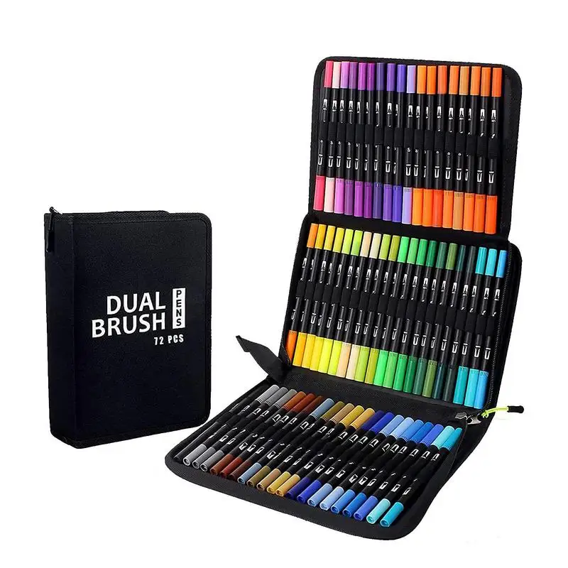 

Dual Markers Brush Pen Art Markers Dual Brush Pens For Coloring Dual Art Markers For Kids And Adults 60/72/120 Colors Set