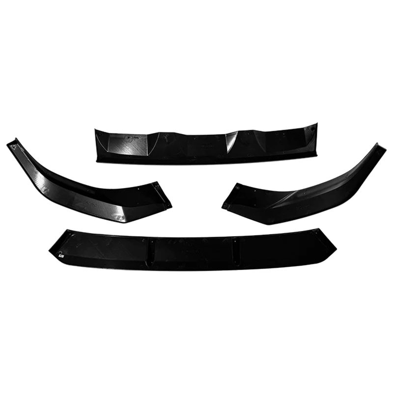 For 2020-2024 Auai Q7 S-Line High Quality ABS 4Pcs Car Front Lip Bumper Spoiler Glossy Black Modification Accessories Body Kit