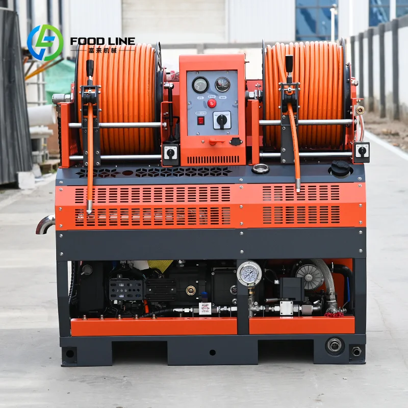 Customized pipeline dredge machine sewer jet cleaning system high pressure water jetter remove sludge roots debris