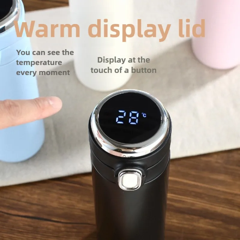 420ml Sailor Moon Thermal Water Bottle Digital Temperature Display Vacuum Flasks 304 Stainless Steel Insulated Cup Coffee Mug