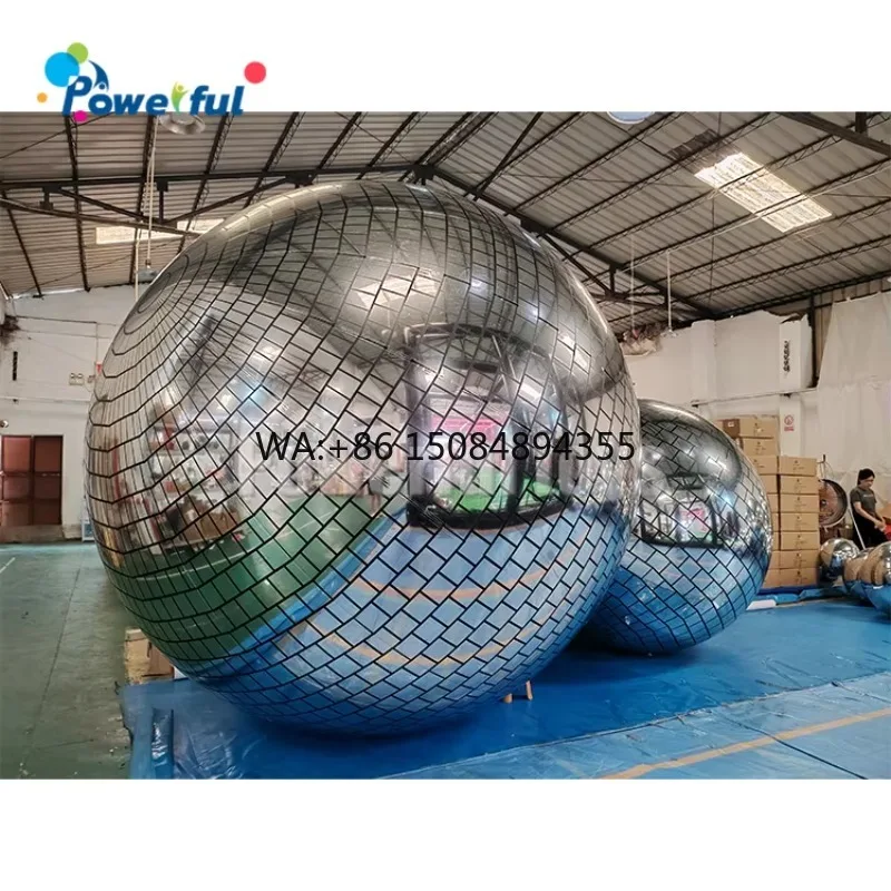 Customized Shinny Inflatable Globe for Christmas Decor for Mall Birthday Parties Ornament Mirror Ball Balloon Party Decor Item