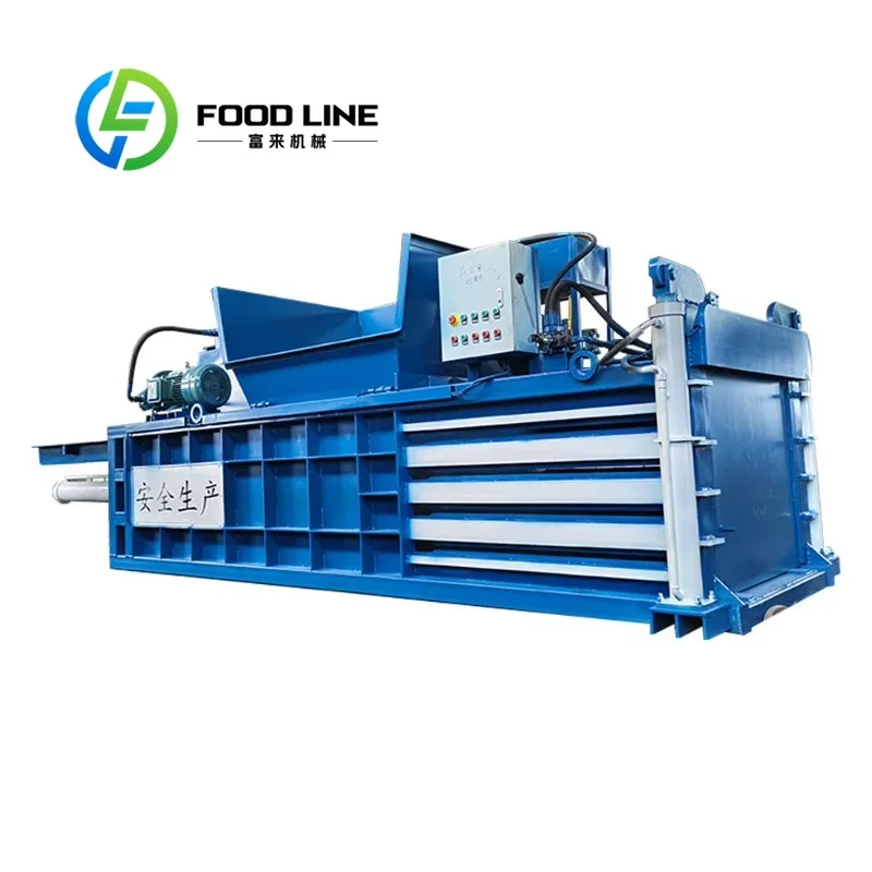 Horizontal Hydraulic Baler Anti‑Leak Hydraulic System Waste Baler For Long Hour Recycling Plant Continuous Compression Work