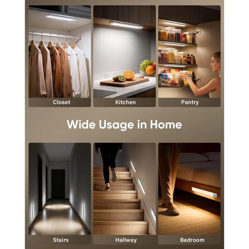 

Exquisite-USB Powered Smart Sensor LED Light Bar, 6500K Brightness, Motion Activated, Easy Installation For Home Cabinet Lightin