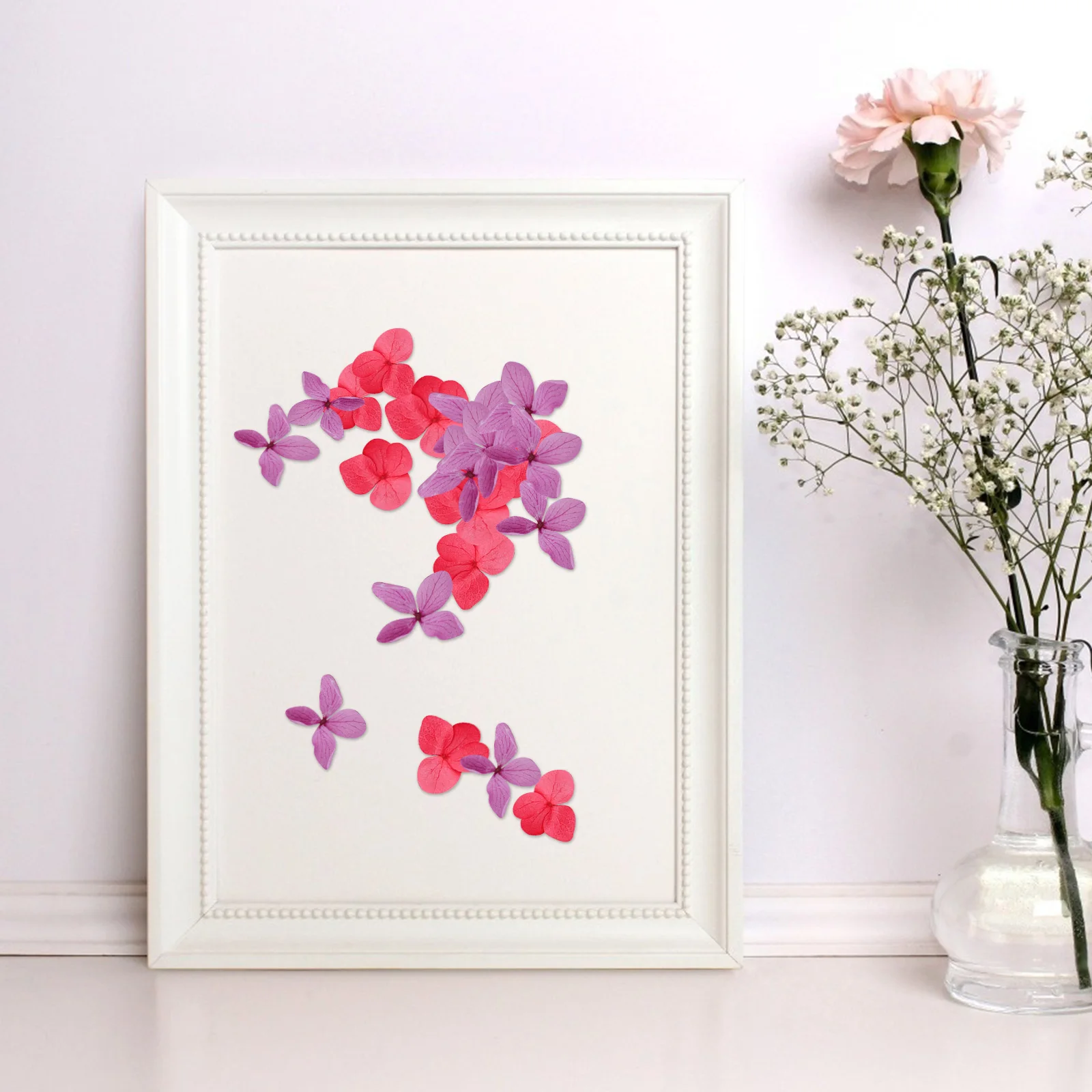 

1 Box Real Dried Hydrangea Flowers Handmade Diy Flower Material For Home Decor Party Crafts Bookmarks Phone Cases Natural