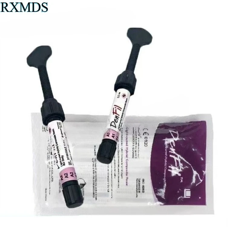 2/4PCS Dental Nano Hybrid Light Cure Resin A1 A2 A3 4g/syringe Dentistry Material Fill Groove Sealant and Acid Etching Agent