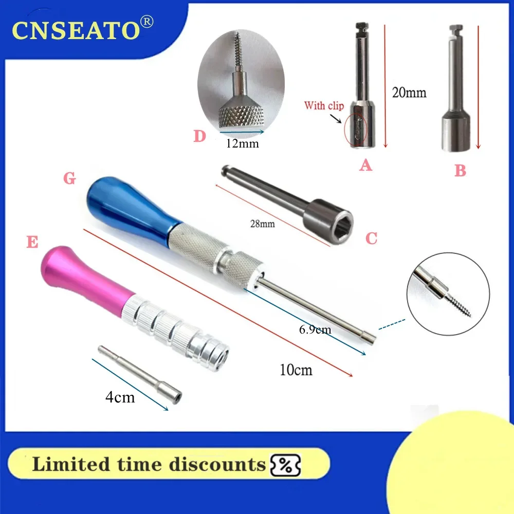 

Dental Mini Implant Screw Driver Orthodontic Micro Screwdriver Tool Self Drilling Anchorage Hexagonal Wrench Handle Contra Angle