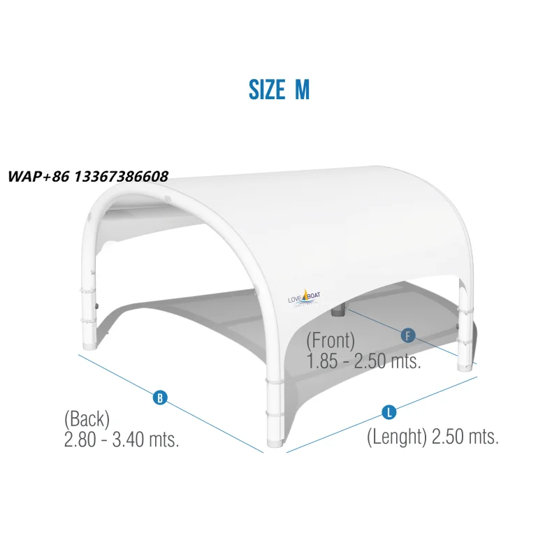 Black M Size Bimini Awnings