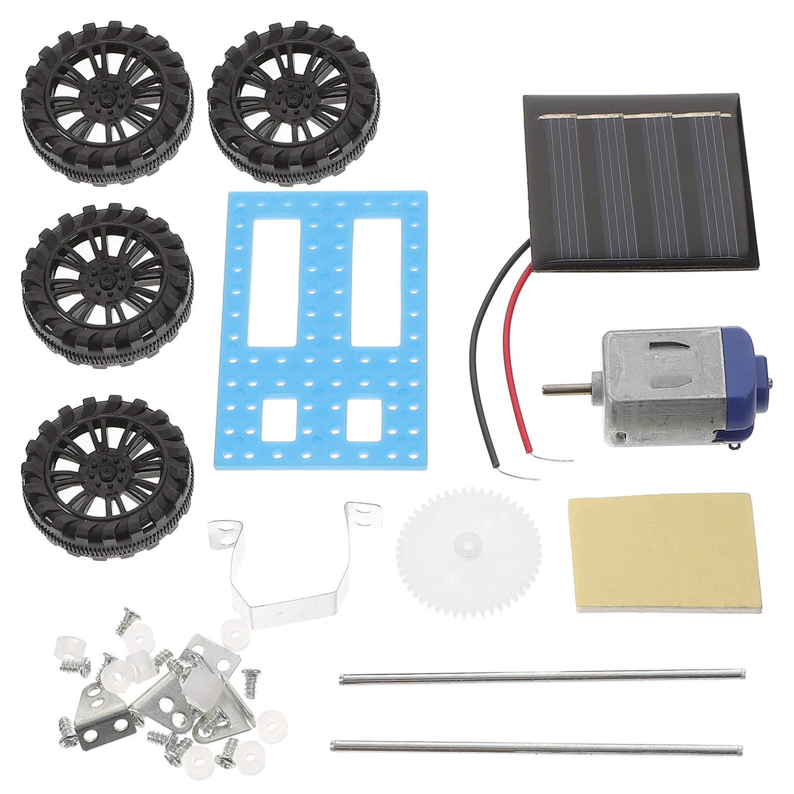 2 pièces Mini voiture à énergie solaire bricolage assemblage Kit de tige éducative pour enfants véhicule activé par la lumière du soleil voiture de course à énergie solaire