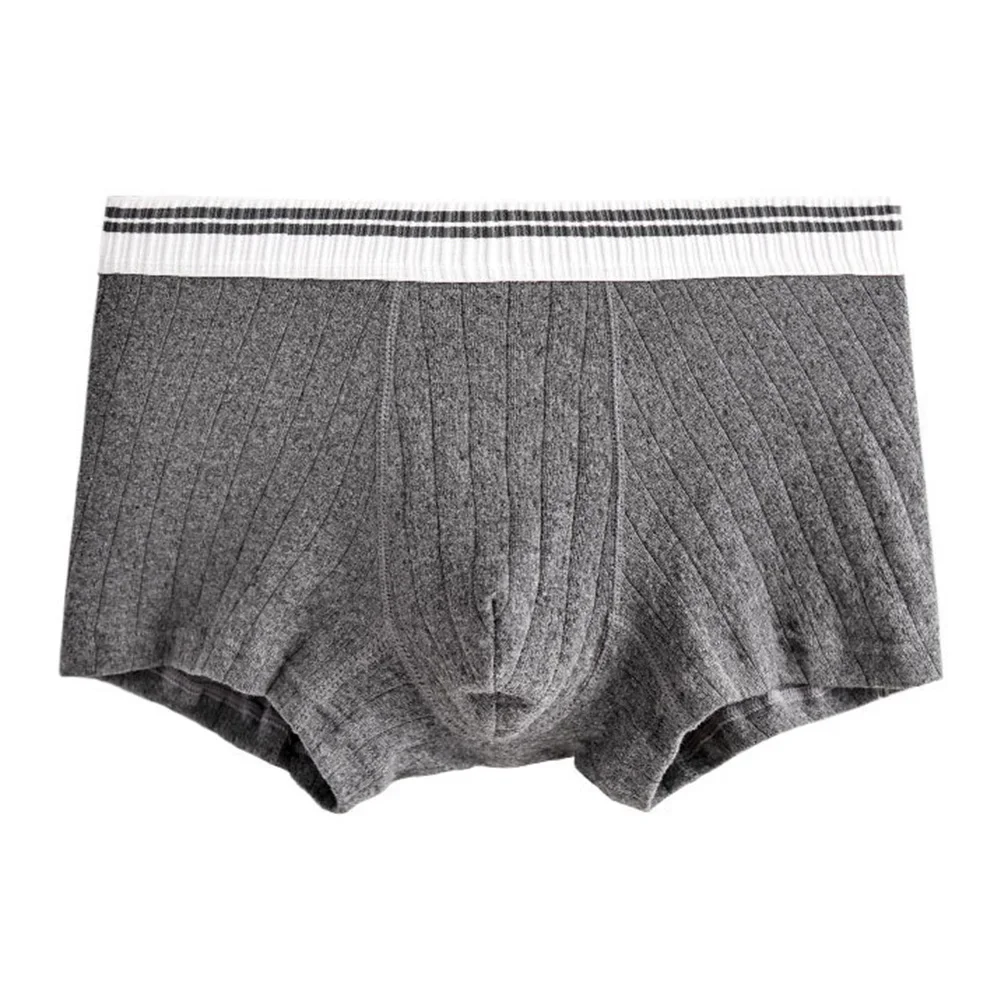 Boxers sexy en coton mélangé pour hommes, slips taille moyenne, sous-vêtements, lingerie masculine, poudres bombées, caleçons, culottes, 1 pièce