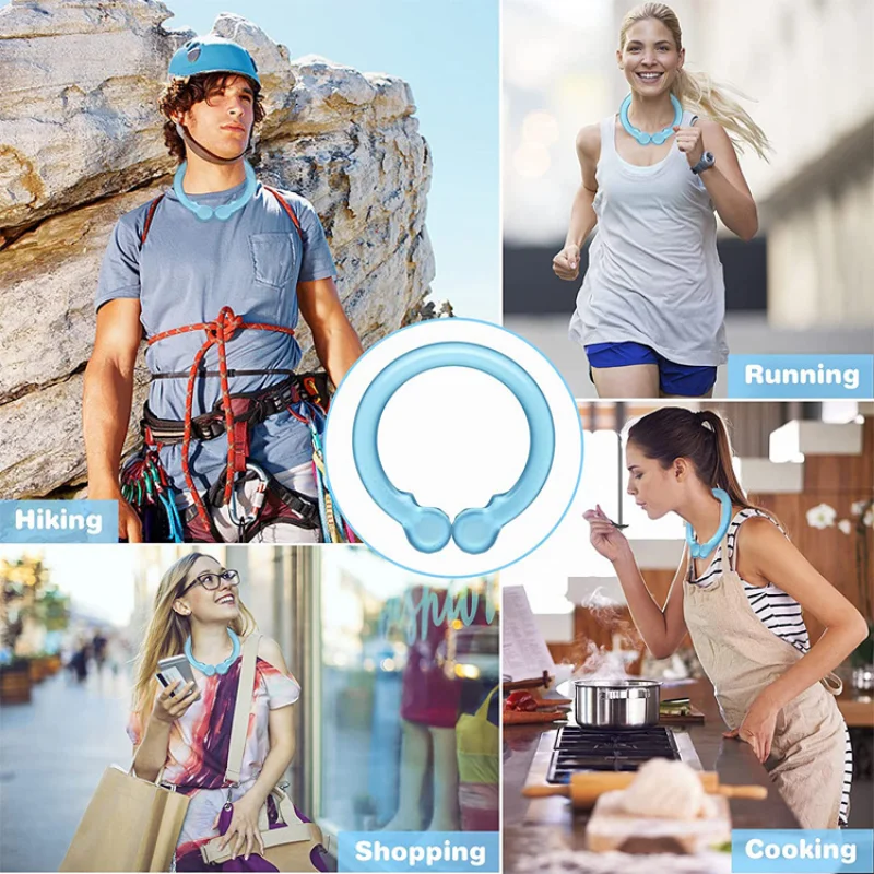 Neck Cooler Tube Neck Cooler per Fitness Summer Outdoor riutilizzabile Neck Cooling Wrap Gel Ice Pack Relief per Hot flash e Feve