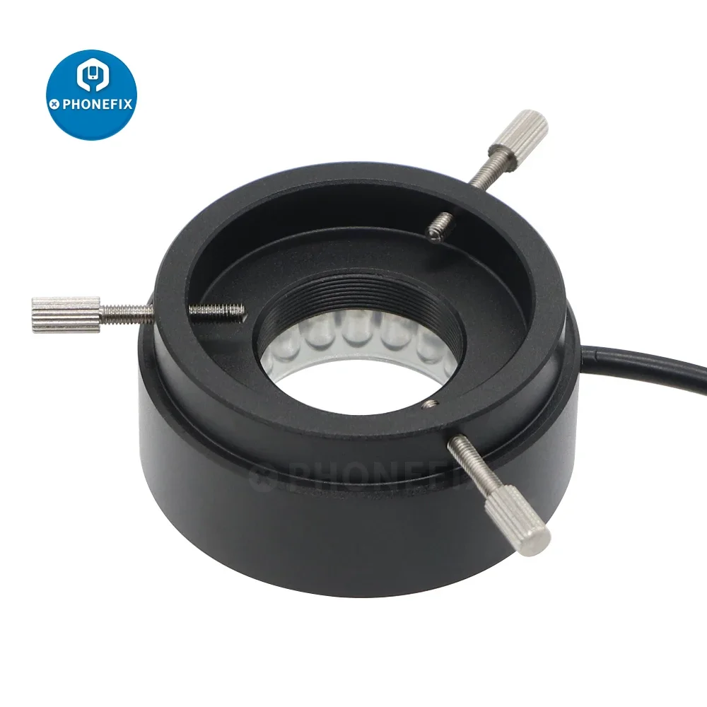 Mikroskop 40 LED-Ringlichtlampe, 0–100 % Helligkeit, einstellbarer LED-Strahler für digitale Video-Monokular-Mikroskopbeleuchtung