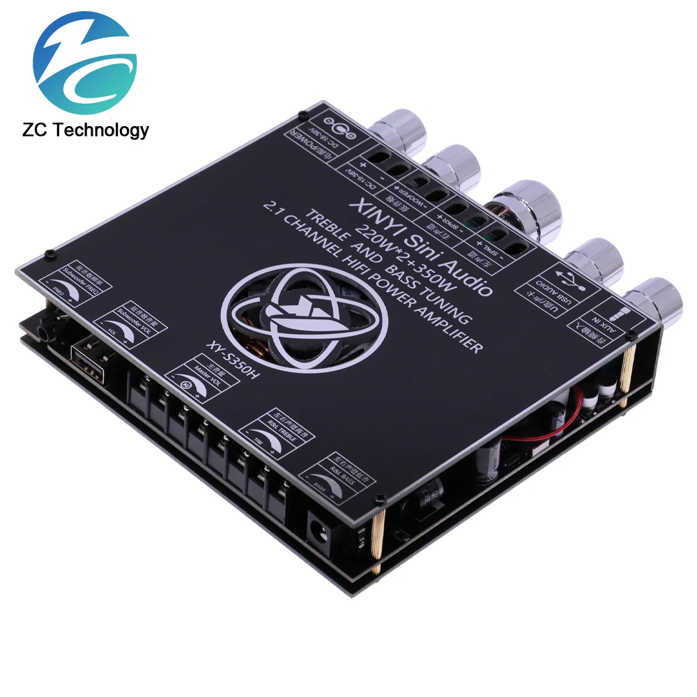 XY-S350H 2.1 Channel TPA3251 Bluetooth Power Amplifier Board Module High And Low Subwoofer 220W*2 + 350W