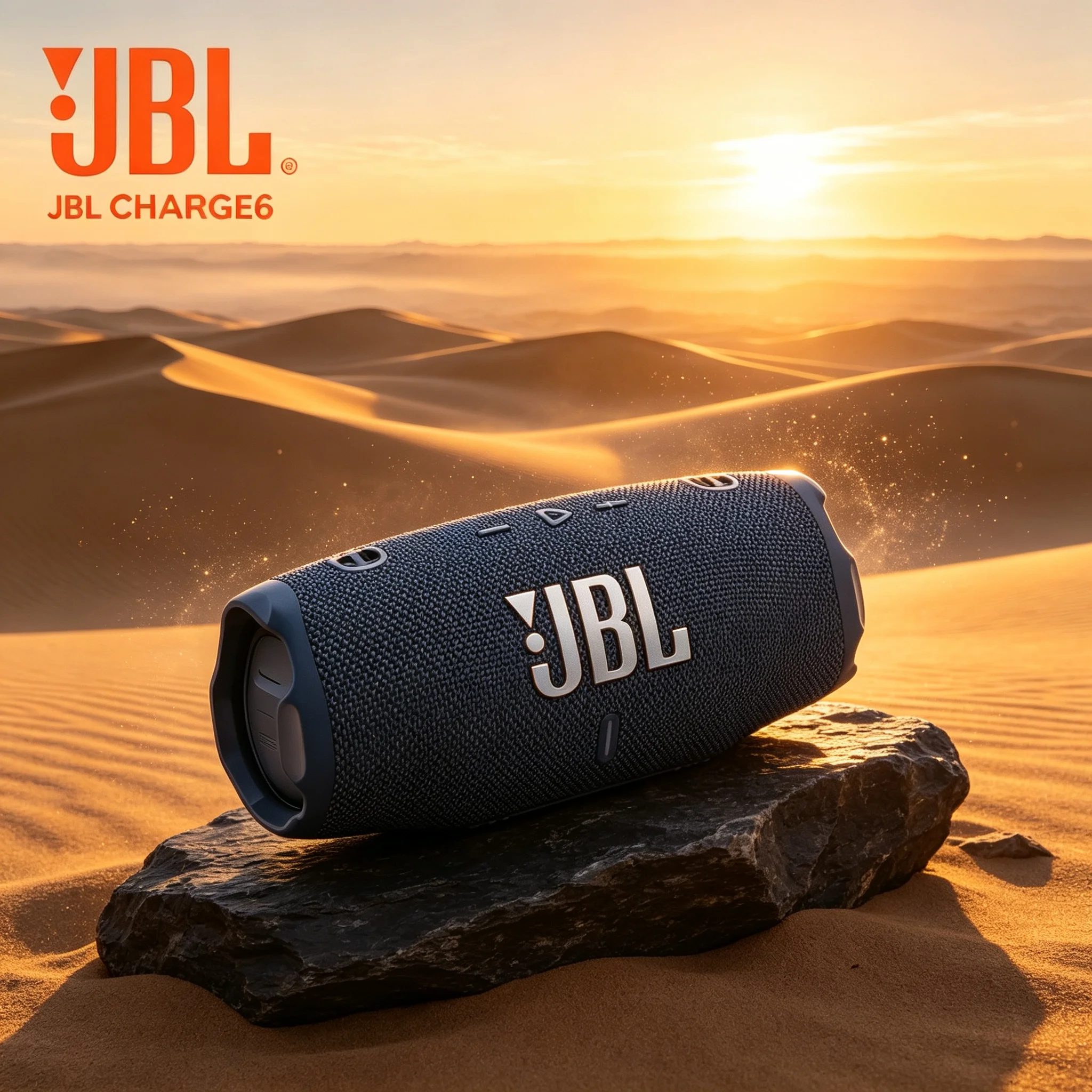 JBL CHARGE6 IP68 Bluetooth Speaker, Dynamic Bass, Removable Hand Strap, Multi-device Link for Outdoor Events