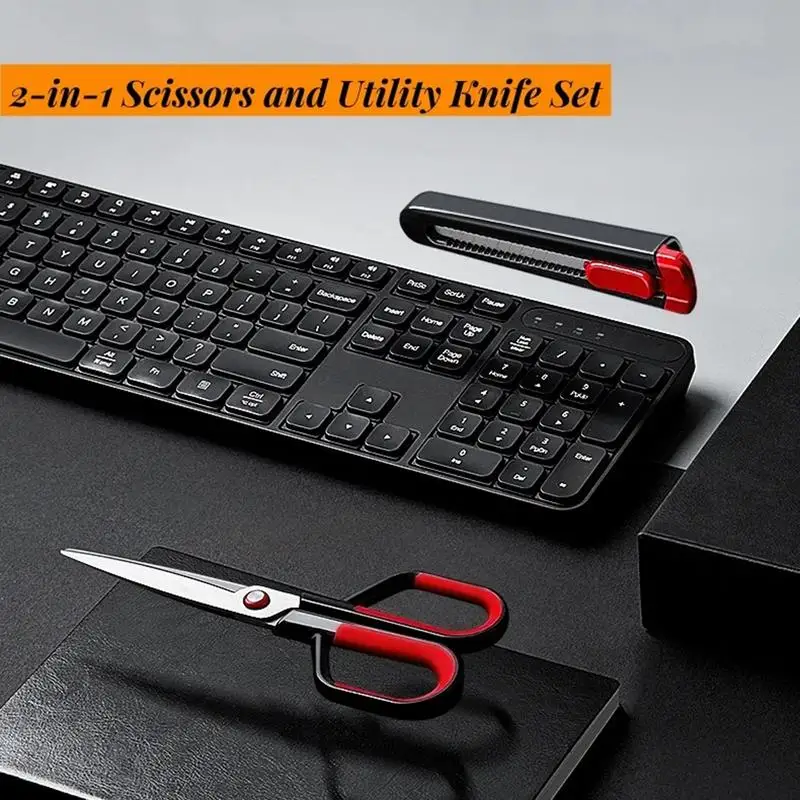 Scissors All Purpose Sewing Cutter House Scissors Desk Scissors 2 In 1 Cutting Tool Multipurpose Scissors Comfort Grip For Home