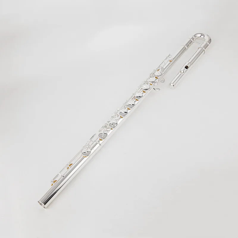 

New Japan Sankyo C Tune Flute Silver Plated Copper Material 16 Keys Closed Holes Professional Musical Instrument With Case