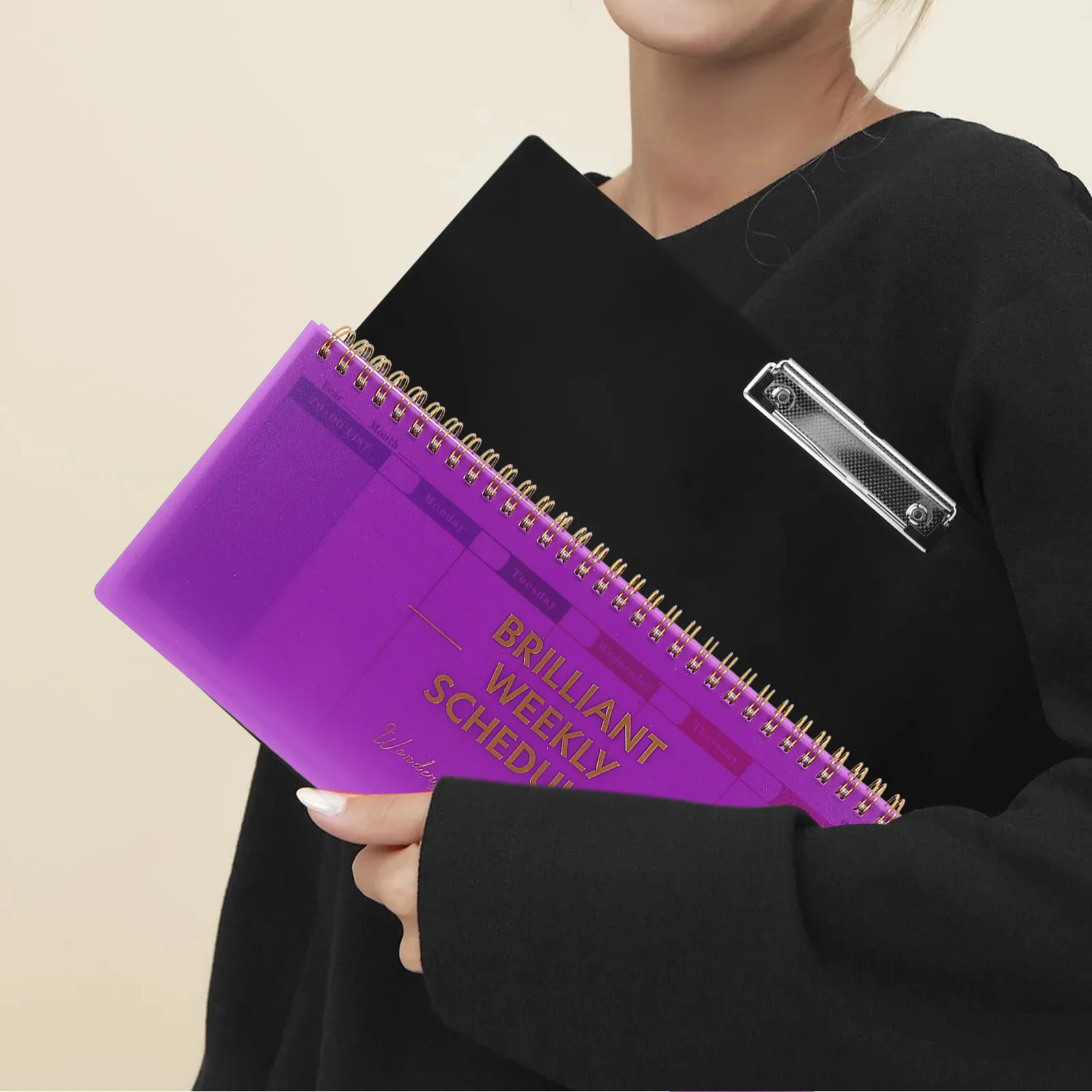 

Weekly Planning Pad English Undated Planner Blue Tear Off to Do List Notepad Horizontal Schedule Calendar Sheets for Office