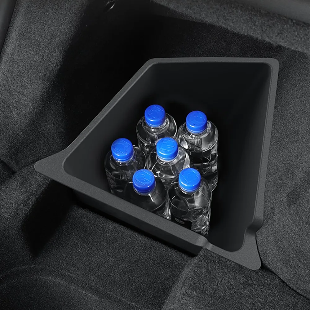 Trunk Organizer for Tesla New Model Y Juniper Launch Refresh 2025 Rear Trunk Storage Bins Side Box Organiser TPE Accessories