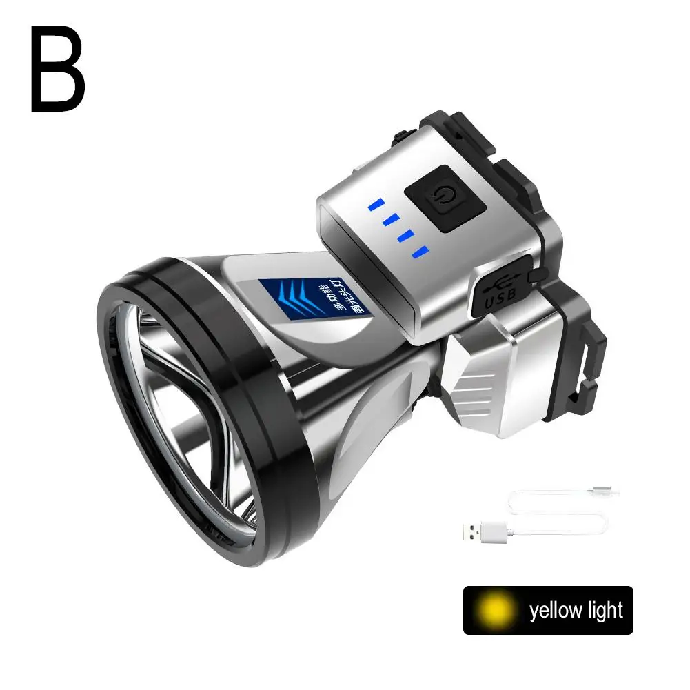 Luces Led súper brillantes recargables de alta potencia, lámpara de alto brillo, linterna de carga, pesca al aire libre, emergencia, C4p6