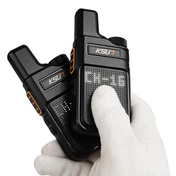 Mini Two Way Radio  2 Pcs Included Walkie Talkie Profesional Portable Small Radios Comunicador Transceiver Station KSUN TFSI