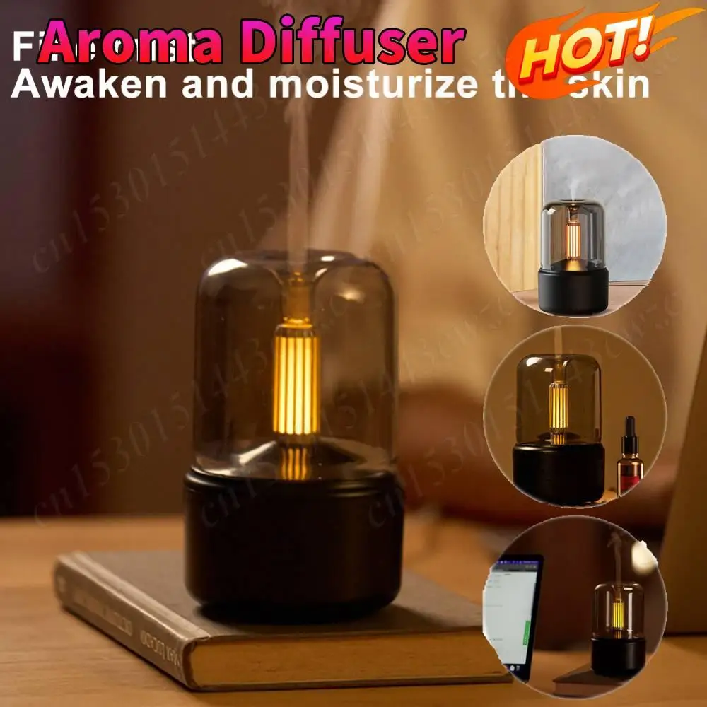 Mini Aroma Diffuser USB Air Humidifier Auto-Off Compact Essential Oil Diffuser Humidifiers Night Light Cold Mist Maker Sprayer