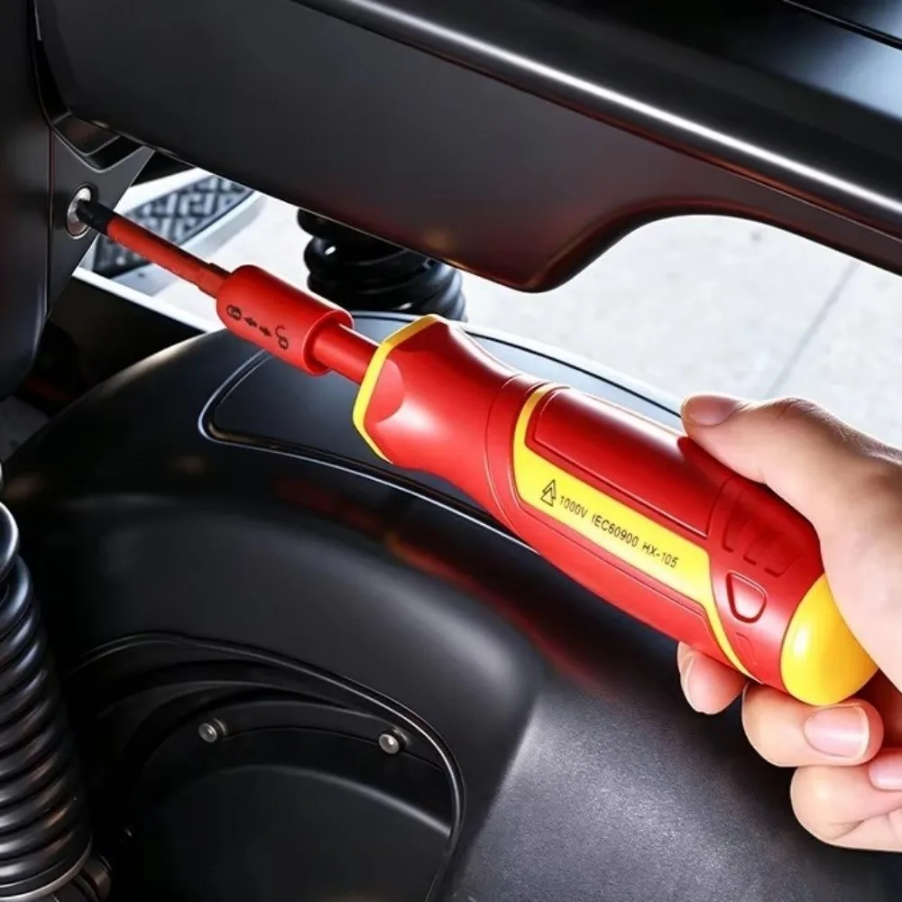 Magnetic Insulated Screwdriver Set Non-Slip Handle Insulation Safety Phillips Slotted Screwdriver Set Labor-saving High-Voltage