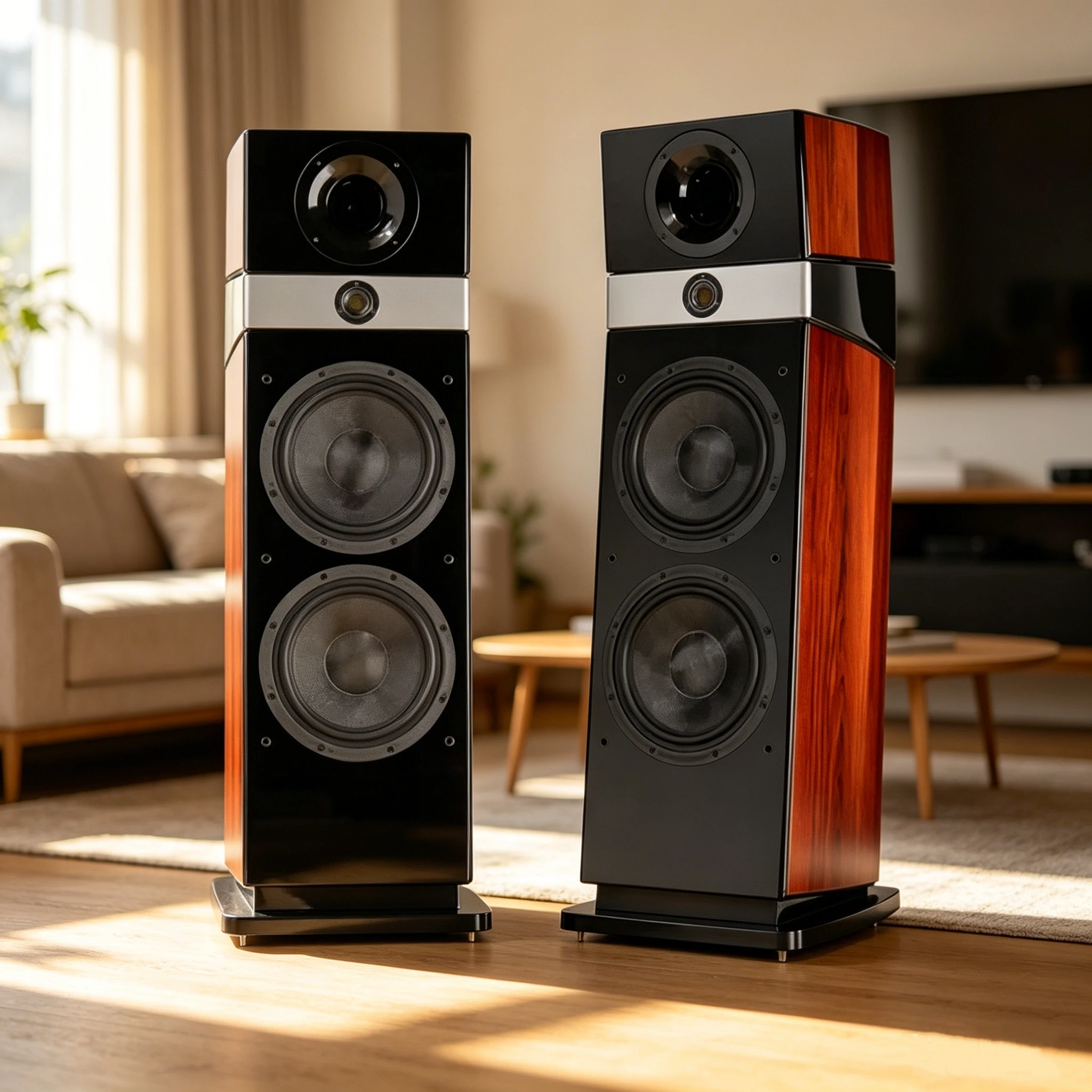 FA10 Flagship HiFi Floor Standing Speakers, Dual 10 Inch Woofers Horn Tweeter, High End Audiophile Passive Tower for Home Theate
