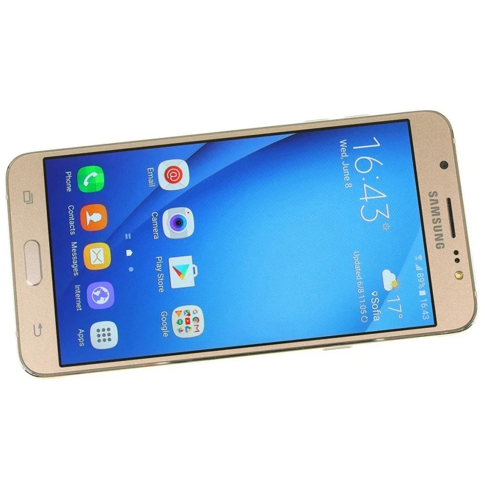 هاتف سامسونج جالاكسي J7 (2016) 4G الأصلي 5.5 بوصة J710F 2GB + 16GB بطاقة SIM مزدوجة رباعية النواة أندرويد LTE j7 الهاتف المحمول