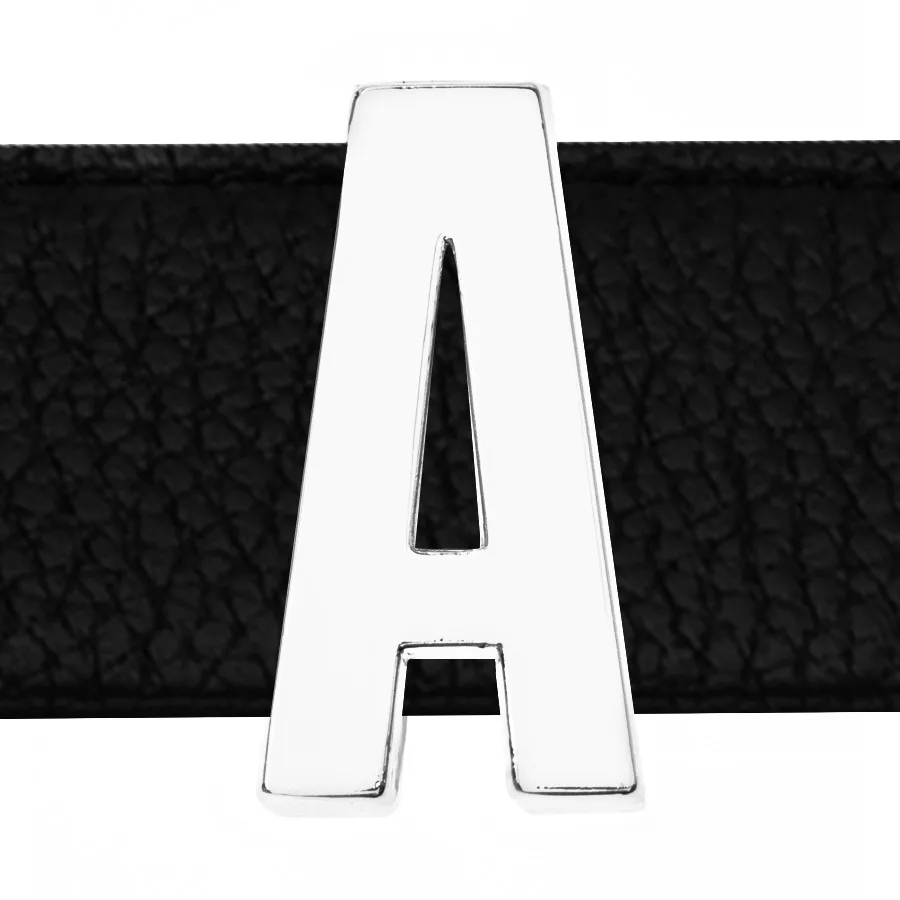 12pc Plain Hole 30mm Slide Letter Chrome Color English Alphabet A-Z Fit DIY Wristband Bracelet Pet Collar Jewelry Making