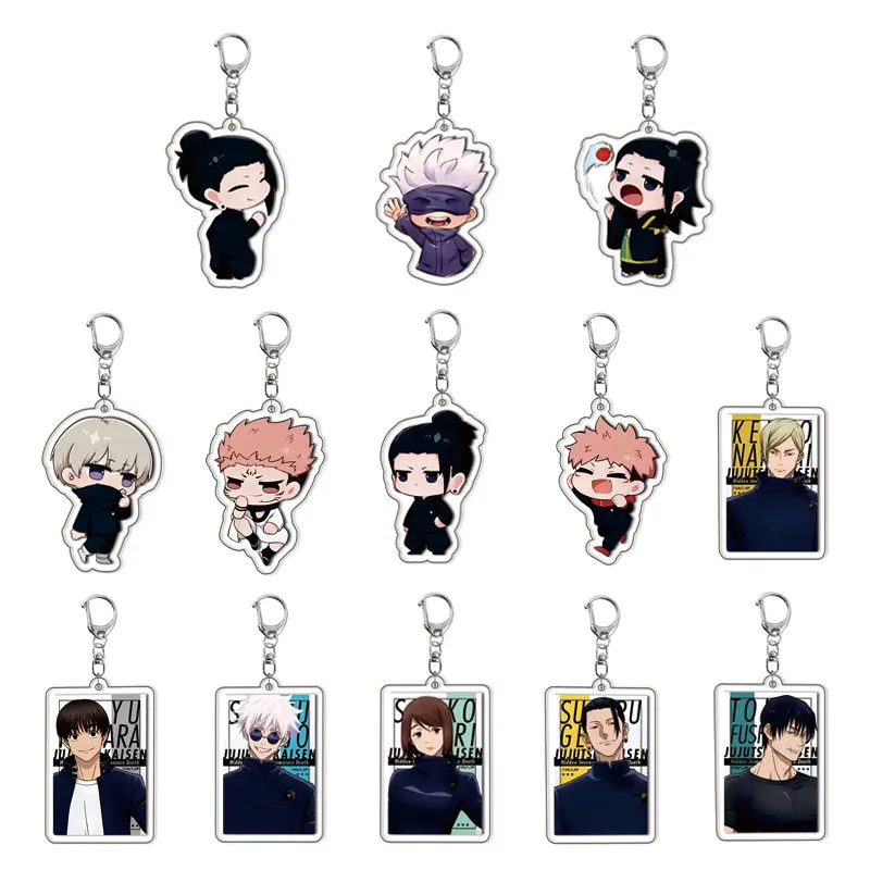 

Recycled Acrylic Keychain for Jjk Suguru Geto Satoru Gojo Toge Inumaki Yuji Itadori Yu Haibara Nobara Kugisaki Keychain Gift